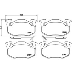 Klocki Brembo - P 68 015