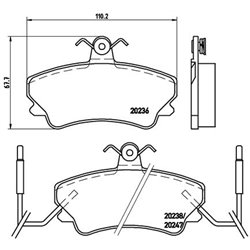 Klocki Brembo - P 68 019