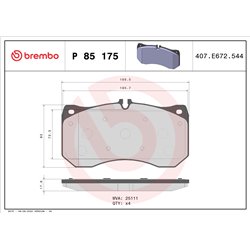 Klocki Brembo - P 85 175
