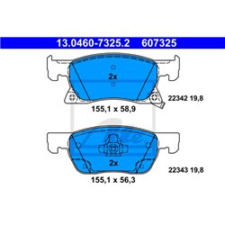 Klocki ATE Original - 13.0460-7325.2