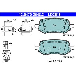Klocki ATE Ceramic - 13.0470-2648.2