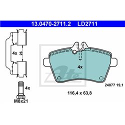 Klocki ATE Ceramic - 13.0470-2711.2