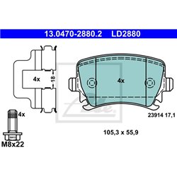 Klocki ATE Ceramic - 13.0470-2880.2