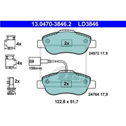 Klocki ATE Ceramic - 13.0470-3846.2