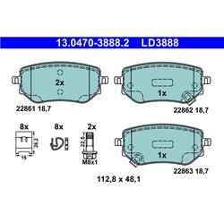 Klocki ATE Ceramic - 13.0470-3888.2