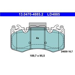 Klocki ATE Ceramic - 13.0470-4885.2
