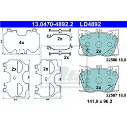 Klocki ATE Ceramic - 13.0470-4892.2