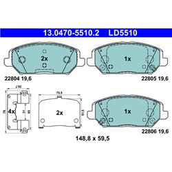 Klocki ATE Ceramic - 13.0470-5510.2