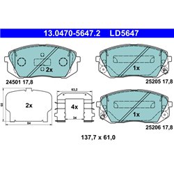 Klocki ATE Ceramic - 13.0470-5647.2
