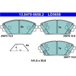 Klocki ATE Ceramic - 13.0470-5658.2