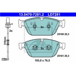 Klocki ATE Ceramic - 13.0470-7281.2
