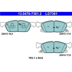 Klocki ATE Ceramic - 13.0470-7361.2