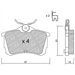 Klocki Galfer Sport FDHP 1050