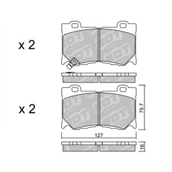 Klocki Galfer Sport FDHP 1050