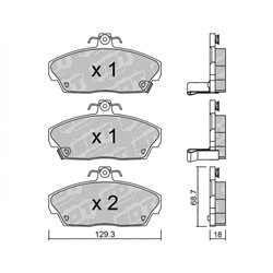 Klocki Galfer Sport FDHP 1050