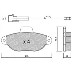 Klocki Galfer Sport FDHP 1050