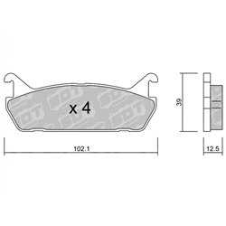 Klocki Galfer Sport FDHP 1050