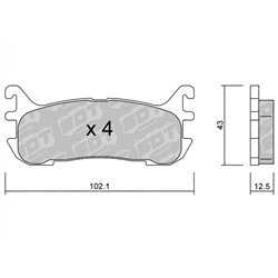 Klocki Galfer Sport FDHP 1050