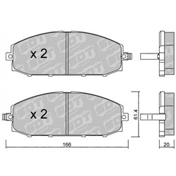 Klocki Galfer Sport FDHP 1050