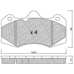 Klocki Galfer Sport FDHP 1050