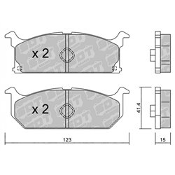 Klocki Galfer Sport FDHP 1050