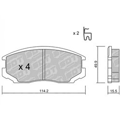 Klocki Galfer Sport FDHP 1050