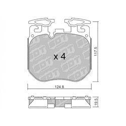 Klocki Galfer Sport FDHP 1050