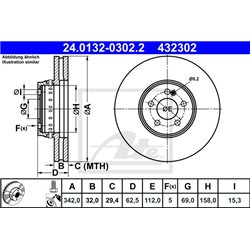 Tarcze ATE Dwuczęściowe - 24.0132-0302.2