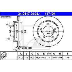 Tarcze ATE Original - 24.0117-0104.1