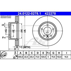 Tarcze ATE Original - 24.0122-0278.1