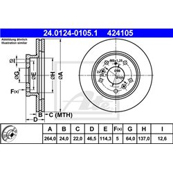 Tarcze ATE Original - 24.0124-0105.1