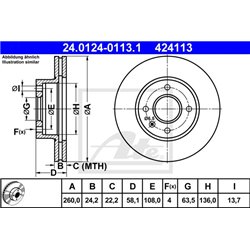 Tarcze ATE Original - 24.0124-0113.1