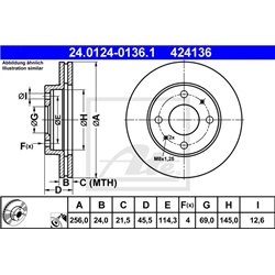 Tarcze ATE Original - 24.0124-0136.1