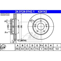 Tarcze ATE Original - 24.0124-0142.1