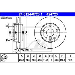 Tarcze ATE Original - 24.0124-0723.1