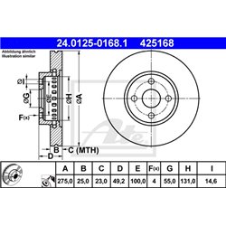 Tarcze ATE Original - 24.0125-0168.1