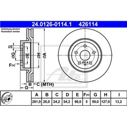 Tarcze ATE Original - 24.0126-0114.1