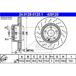 Tarcze ATE Original - 24.0128-0125.1