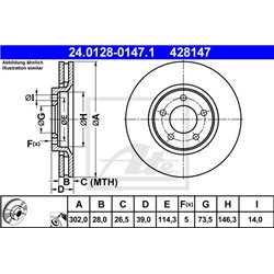 Tarcze ATE Original - 24.0128-0147.1