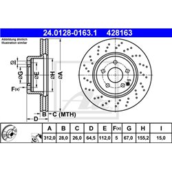 Tarcze ATE Original - 24.0128-0163.1