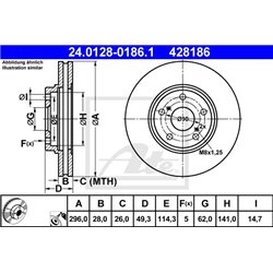Tarcze ATE Original - 24.0128-0186.1