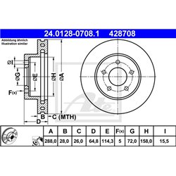 Tarcze ATE Original - 24.0128-0708.1
