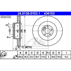 Tarcze ATE Original - 24.0136-0103.1