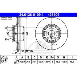 Tarcze ATE Original - 24.0136-0109.1