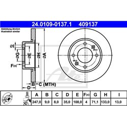 Tarcze ATE Original - 24.0109-0137.1