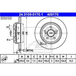 Tarcze ATE Original - 24.0109-0170.1
