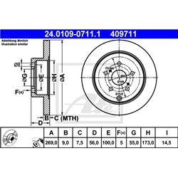 Tarcze ATE Original - 24.0109-0711.1