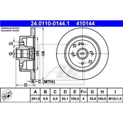 Tarcze ATE Original - 24.0110-0144.1
