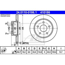 Tarcze ATE Original - 24.0110-0186.1