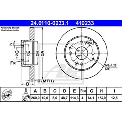 Tarcze ATE Original - 24.0110-0233.1